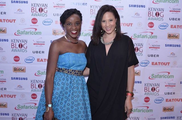 EatOut Kenya GM Michelle Slater with BAKE Awards 2016 Food category winner Kaluhi Adagala